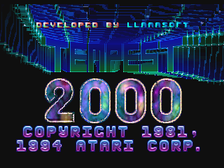 Tempest 2000 title screen for Jaguar
